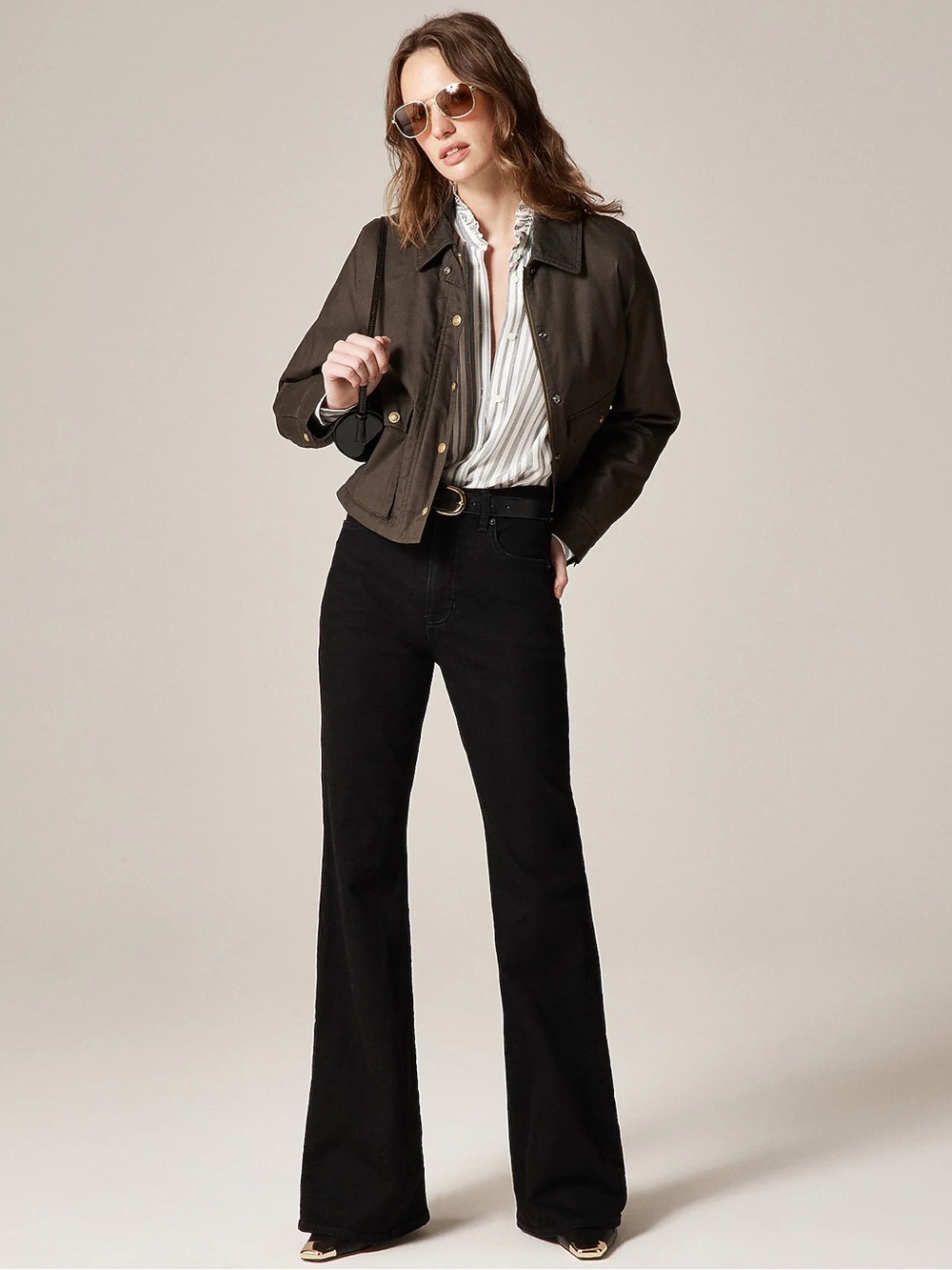 NWT J.Crew Vintage Flare Jean Black Rinse Size 28 High Rise CN352